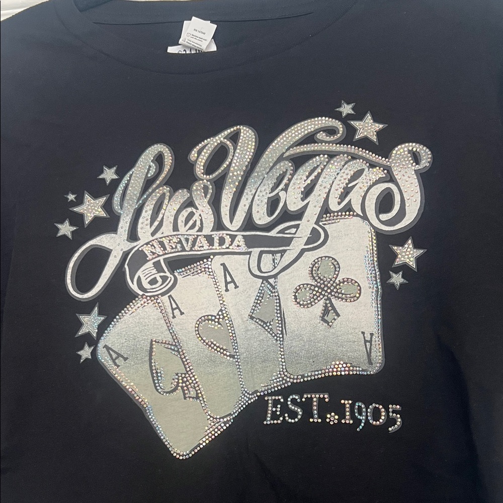 NWT Black Las Vegas Graphic Tee - Picture 2 of 4